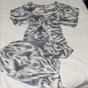 Chic 100% Cotton Sheath Sheer Dress EUC M